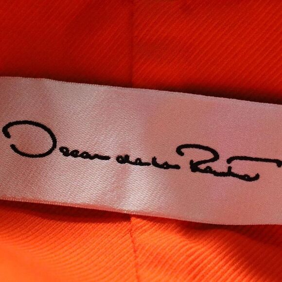 Pre Loved Oscar De La Renta Vintage Double Breasted Long Coat Women orange - Picture 5 of 6